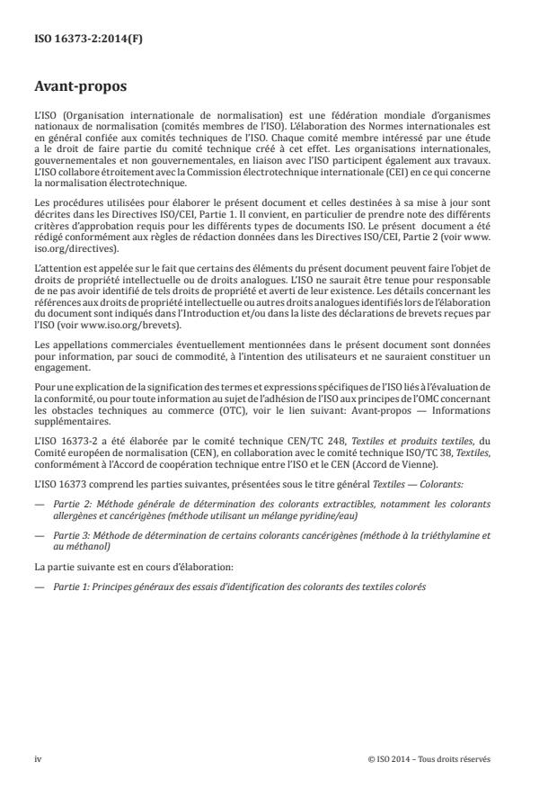 ISO 16373-2:2014 ISO 16373-2:2014 - Textiles -- Colorants - Page 4 preview