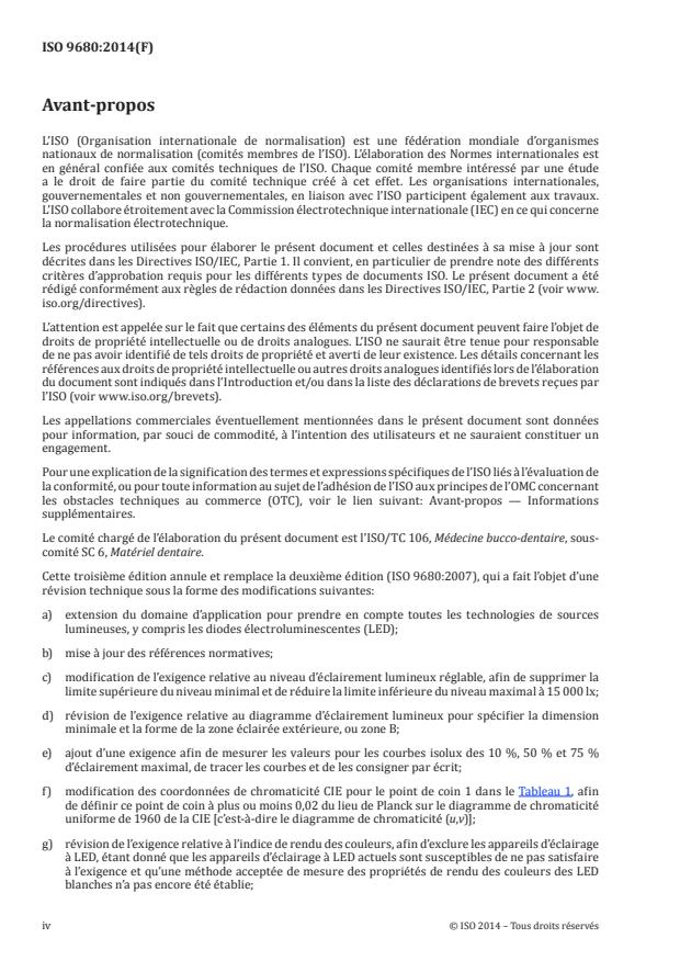 ISO 9680:2014 ISO 9680:2014 - Médecine bucco-dentaire -- Appareils d'éclairage - Page 4 preview