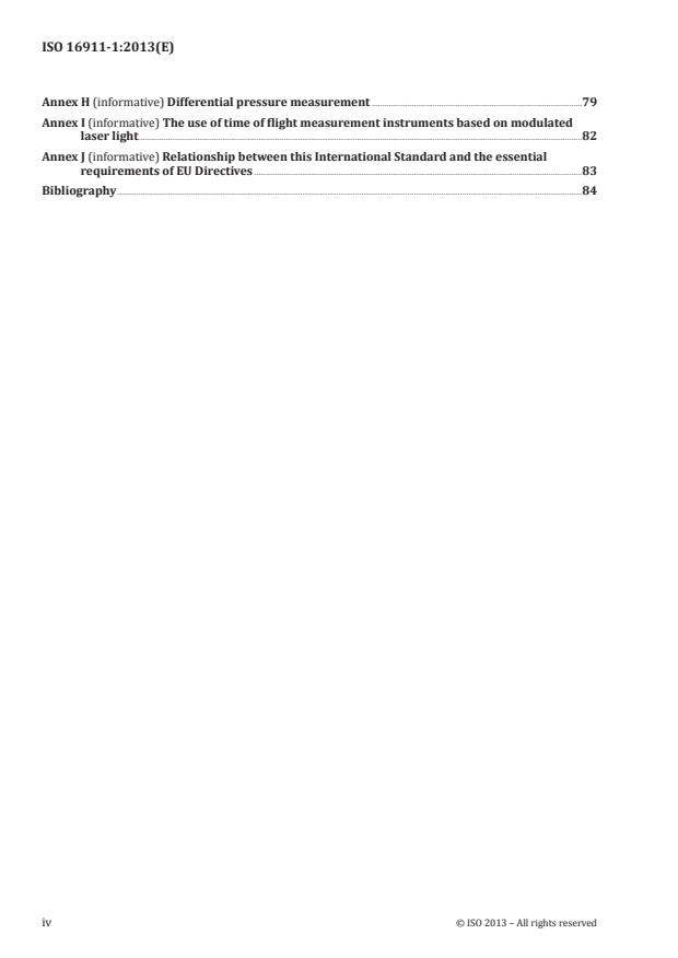 ISO 16911-1:2013 ISO 16911-1:2013 - Stationary source emissions -- Manual and automatic determination of velocity and volume flow rate in ducts - Page 4 preview