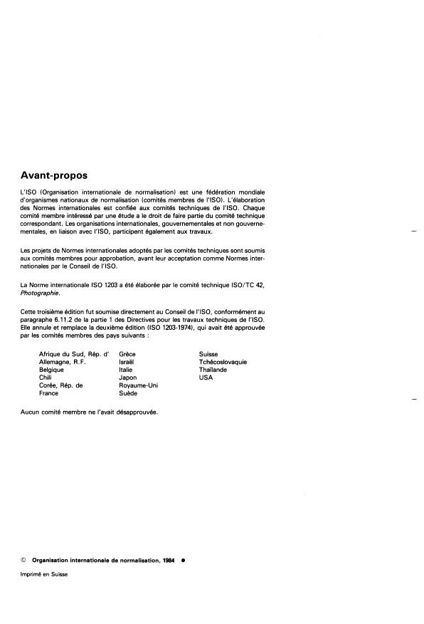 ISO 1203:1984 ISO 1203:1984 - Photographie -- Appareils photographiques a pellicules -- Emplacement du voyant de déroulement et dimensions d'image - Page 2 preview