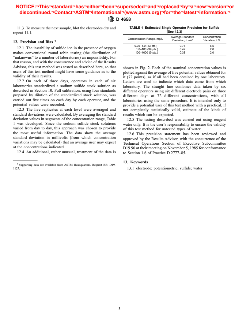 ASTM D4658-92(1996) - Standard Test Method for Sulfide Ion in Water