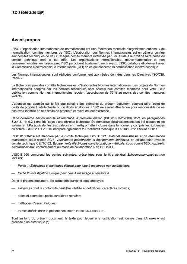 ISO 81060-2:2013 ISO 81060-2:2013 - Sphygmomanometres non invasifs - Page 4 preview
