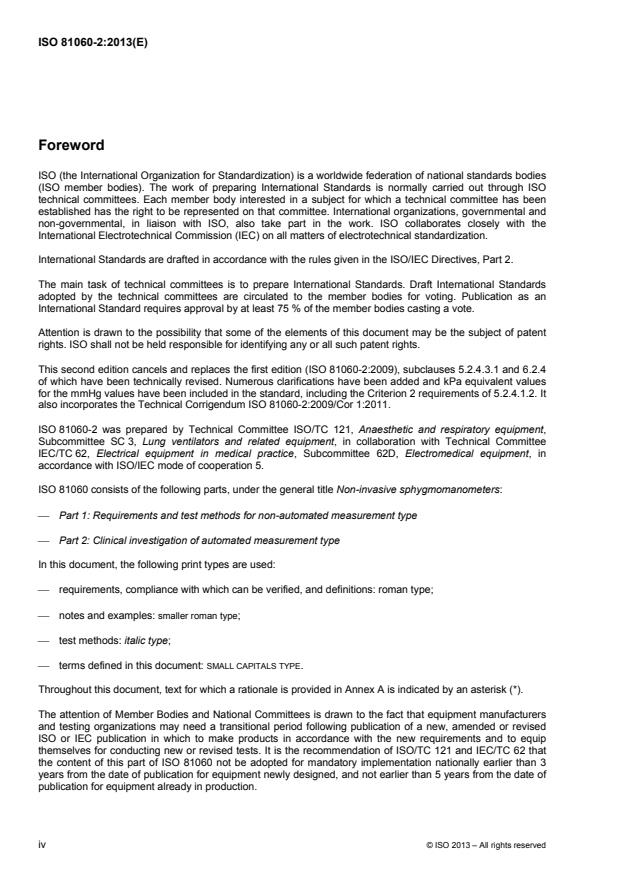 ISO 81060-2:2013 ISO 81060-2:2013 - Non-invasive sphygmomanometers - Page 4 preview