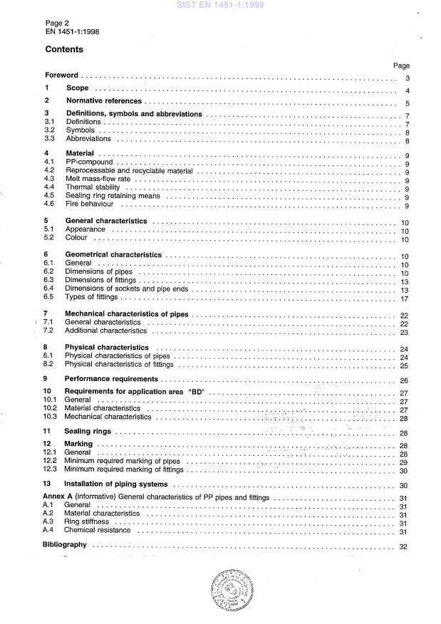 EN 1451-1:1998 EN 1451-1:1999 - Page 4 preview
