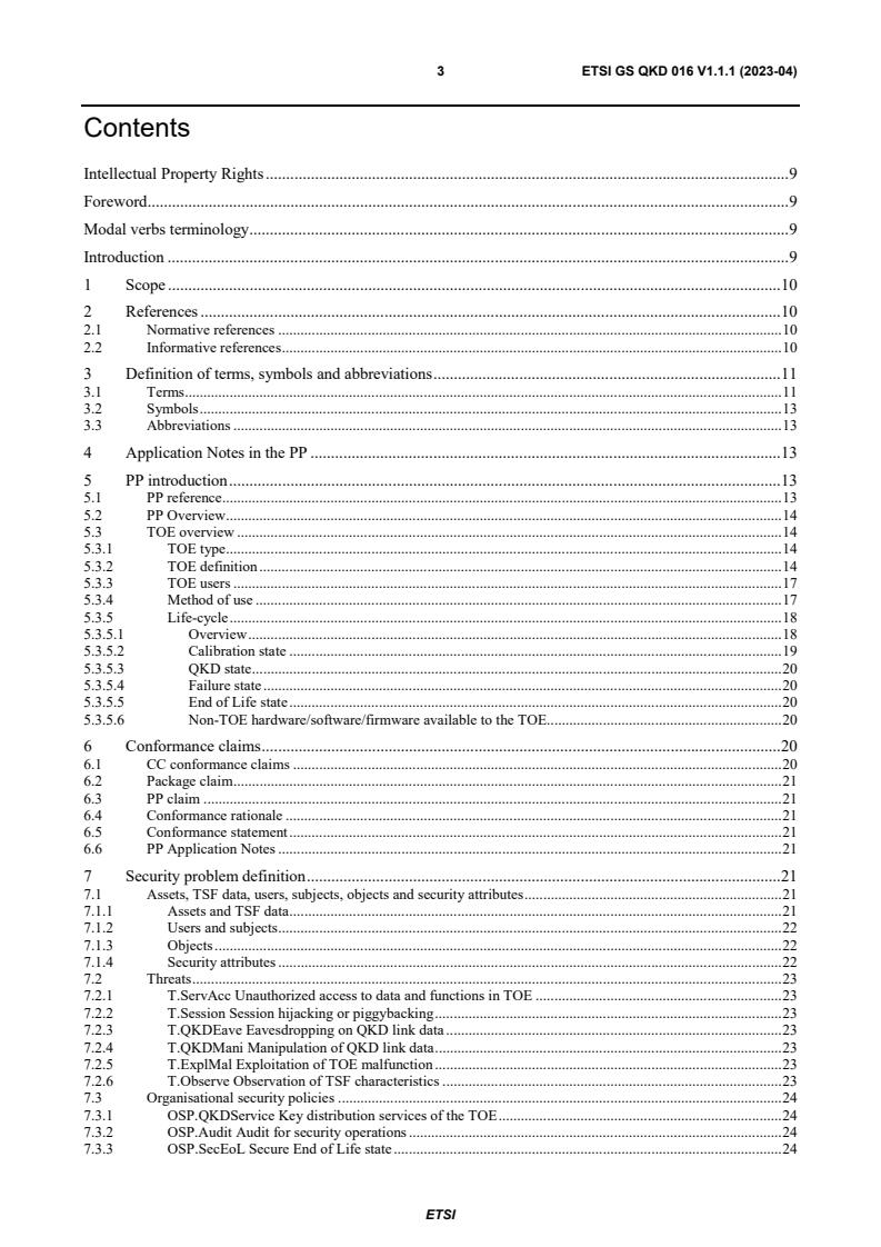 ETSI GS QKD 016 V1.1.1 (2023-04) - Quantum Key Distribution (QKD); Common Criteria Protection Profile - Pair of Prepare and Measure Quantum Key Distribution Modules