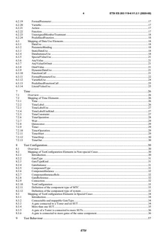 SIST ES 203 119-6 V1.2.1:2020 ETSI ES 203 119-6 V1.2.1 (2020-08) - Methods for Testing and Specification (MTS); The Test Description Language (TDL); Part 6: Mapping to TTCN-3 - Page 4 preview