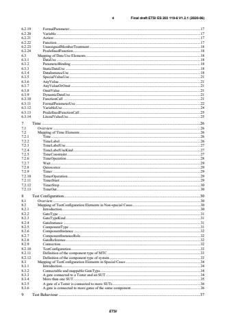 SIST ES 203 119-6 V1.2.1:2020 ETSI ES 203 119-6 V1.2.1 (2020-06) - Methods for Testing and Specification (MTS); The Test Description Language (TDL); Part 6: Mapping to TTCN-3 - Page 4 preview