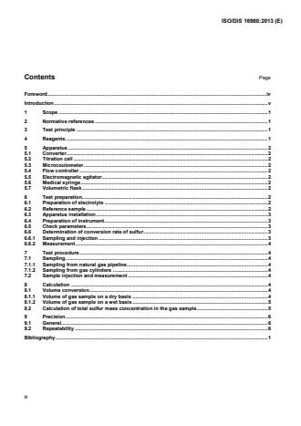 ISO 16960:2014 - Natural gas -- Determination of sulfur compounds -- Determination of total sulfur by oxidative microcoulometry method