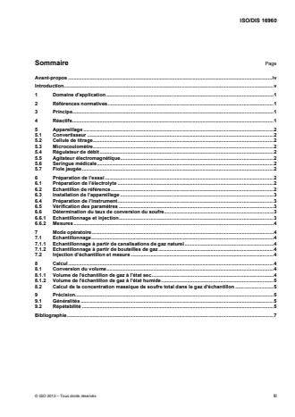 ISO 16960:2014 - Gaz naturel -- Détermination des composés soufrés -- Détermination de la teneur totale en soufre par microcoulométrie oxydante