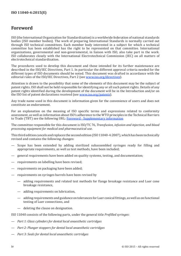 ISO 11040-4:2015 ISO 11040-4:2015 - Prefilled syringes - Page 4 preview