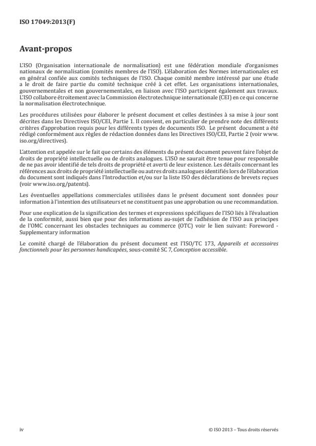 ISO 17049:2013 ISO 17049:2013 - Conception accessible -- Méthodes d'affichage des signes en braille - Page 4 preview