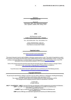 ETSI EN 301 489-12 V3.1.2 (2021-03) - ElectroMagnetic Compatibility (EMC) standard for radio equipment and services; Part 12: Specific conditions for Very Small Aperture Terminal, Satellite Interactive Earth Stations operated in the frequency ranges between 4 GHz and 30 GHz in the Fixed Satellite Service (FSS); Harmonised Standard for ElectroMagnetic Compatibility - Page 2 preview