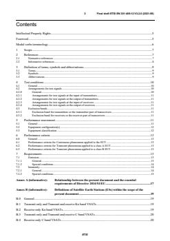 ETSI EN 301 489-12 V3.2.0 (2021-09) - ElectroMagnetic Compatibility (EMC) standard for radio equipment and services; Part 12: Specific conditions for Very Small Aperture Terminal, Satellite Interactive Earth Stations operated in the frequency ranges between 4 GHz and 30 GHz in the Fixed Satellite Service (FSS); Harmonised Standard for ElectroMagnetic Compatibility - Page 3 preview