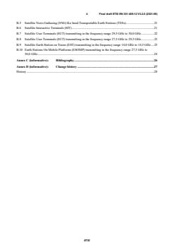 ETSI EN 301 489-12 V3.2.0 (2021-09) - ElectroMagnetic Compatibility (EMC) standard for radio equipment and services; Part 12: Specific conditions for Very Small Aperture Terminal, Satellite Interactive Earth Stations operated in the frequency ranges between 4 GHz and 30 GHz in the Fixed Satellite Service (FSS); Harmonised Standard for ElectroMagnetic Compatibility - Page 4 preview
