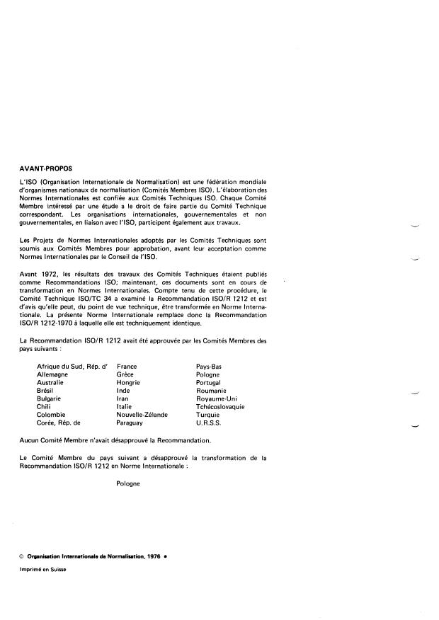 ISO 1212:1976 ISO 1212:1976 - Pommes -- Guide pour l'entreposage par réfrigération - Page 2 preview