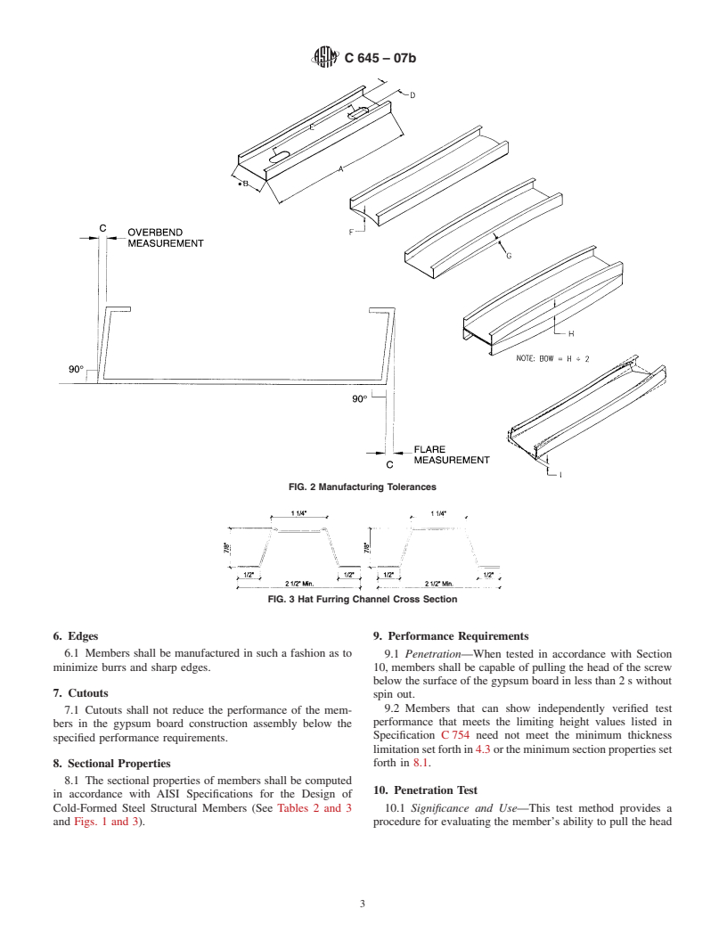 ASTM C645-07b - Standard Specification for  Nonstructural Steel Framing Members