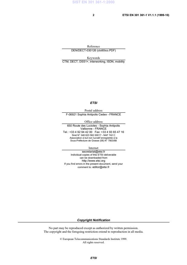 SIST EN 301 361-1:2000 SIST EN 301 361-1:2000 - Page 4 preview