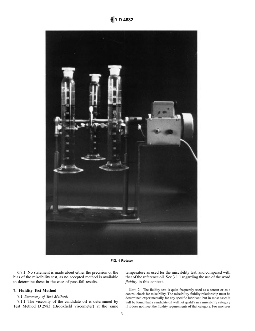 ASTM D4682-87(1996) - Standard Specification for Miscibility with Gasoline and Fluidity of Two-Stroke-Cycle Gasoline Engine Lubricants