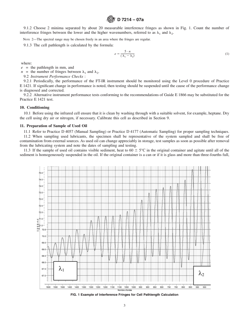 REDLINE ASTM D7214-07a - Standard Test Method for Determination of the Oxidation of Used Lubricants by FT-IR Using Peak Area Increase Calculation