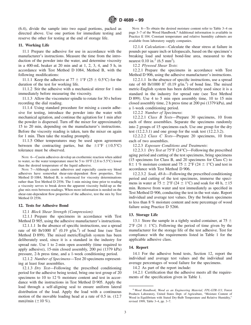 ASTM D4689-99 - Standard Specification for Adhesive, Casein-Type