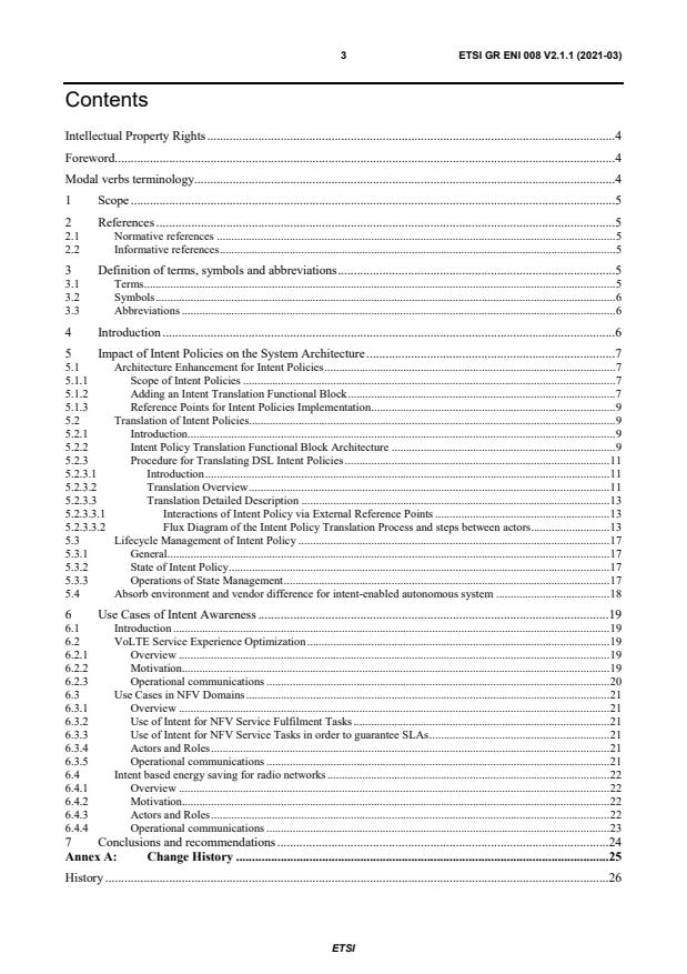 ETSI GR ENI 008 V2.1.1 (2021-03) - Experiential Networked Intelligence (ENI); InTent Aware Network Autonomicity (ITANA)