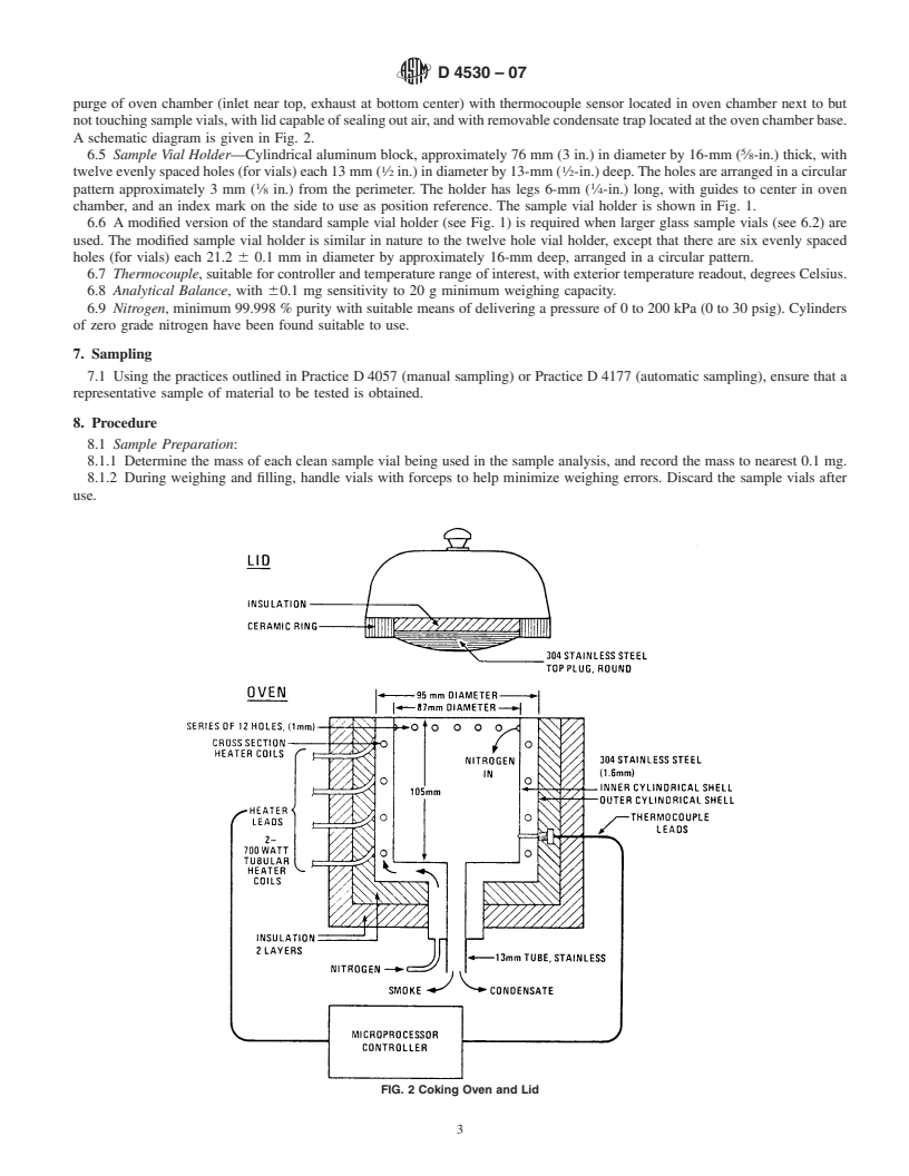 REDLINE ASTM D4530-07 - Standard Test Method for Determination of Carbon Residue (Micro Method)