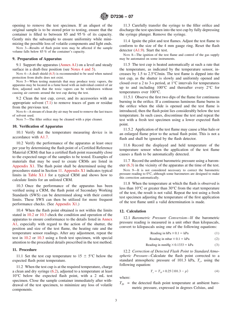 ASTM D7236-07 - Standard Test Method for Flash Point by Small Scale Closed Cup Tester (Ramp Method)