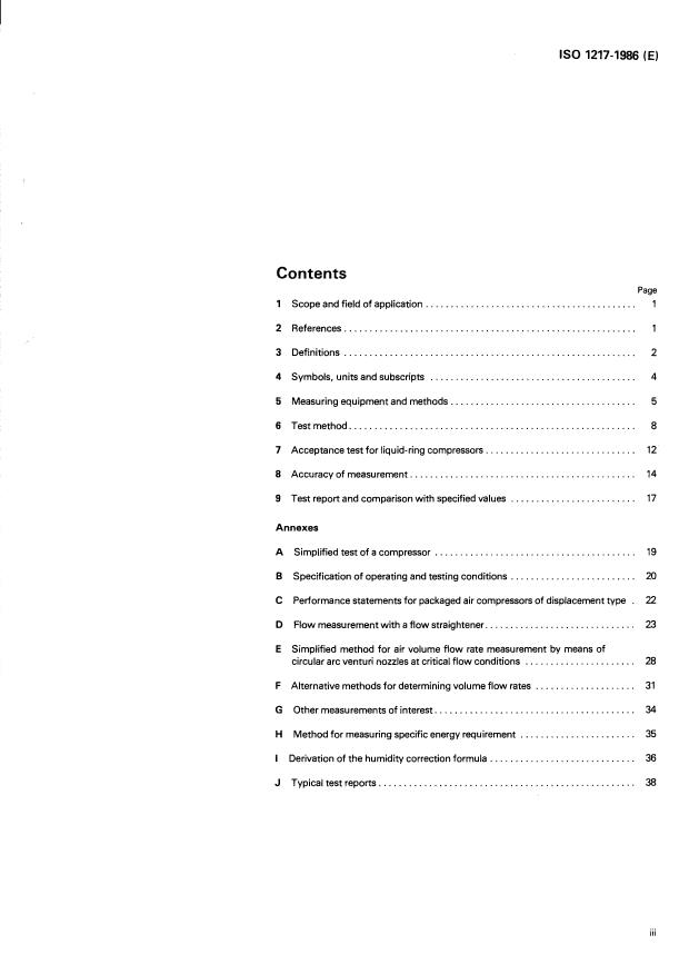 ISO 1217:1986 - Displacement compressors -- Acceptance tests