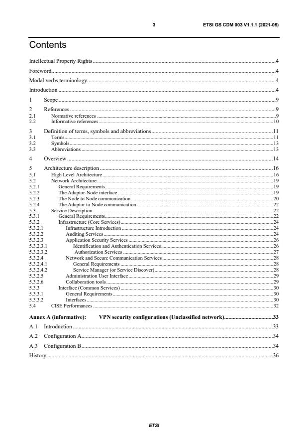 ETSI GS CDM 003 V1.1.1 (2021-05) - Common Information sharing environment service and Data Model (CDM); CDM Architecture