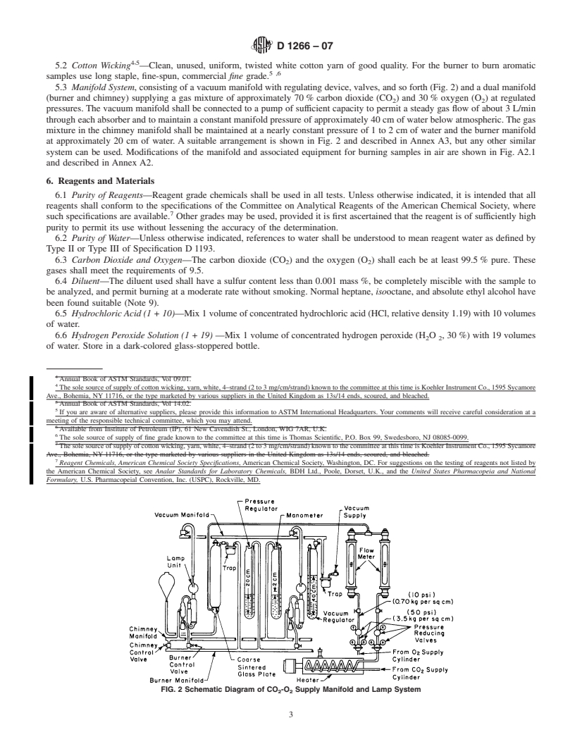 REDLINE ASTM D1266-07 - Standard Test Method for Sulfur in Petroleum Products (Lamp Method)