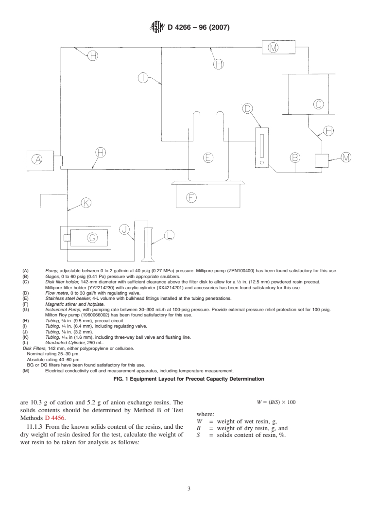 ASTM D4266-96(2007) - Standard Test Methods for  Precoat Capacity of Powdered Ion-Exchange Resins