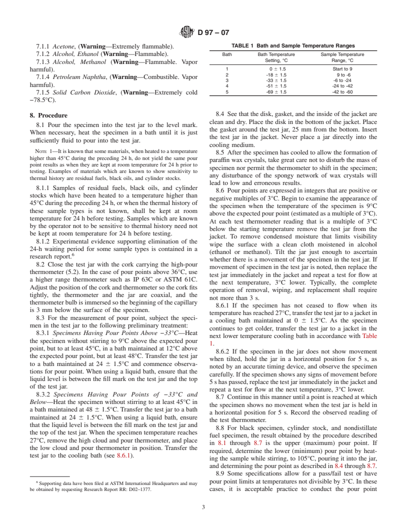 ASTM D97-07 - Standard Test Method for Pour Point of Petroleum Products