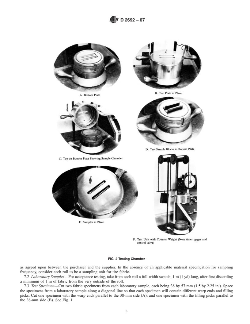 REDLINE ASTM D2692-07 - Standard Test Method for Air Wicking of Tire Fabrics, Tire Cord Fabrics, Tire Cord, and Yarns