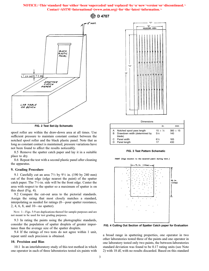 ASTM D4707-97 - Standard Test Method for Measuring Paint Spatter Resistance During Roller Application