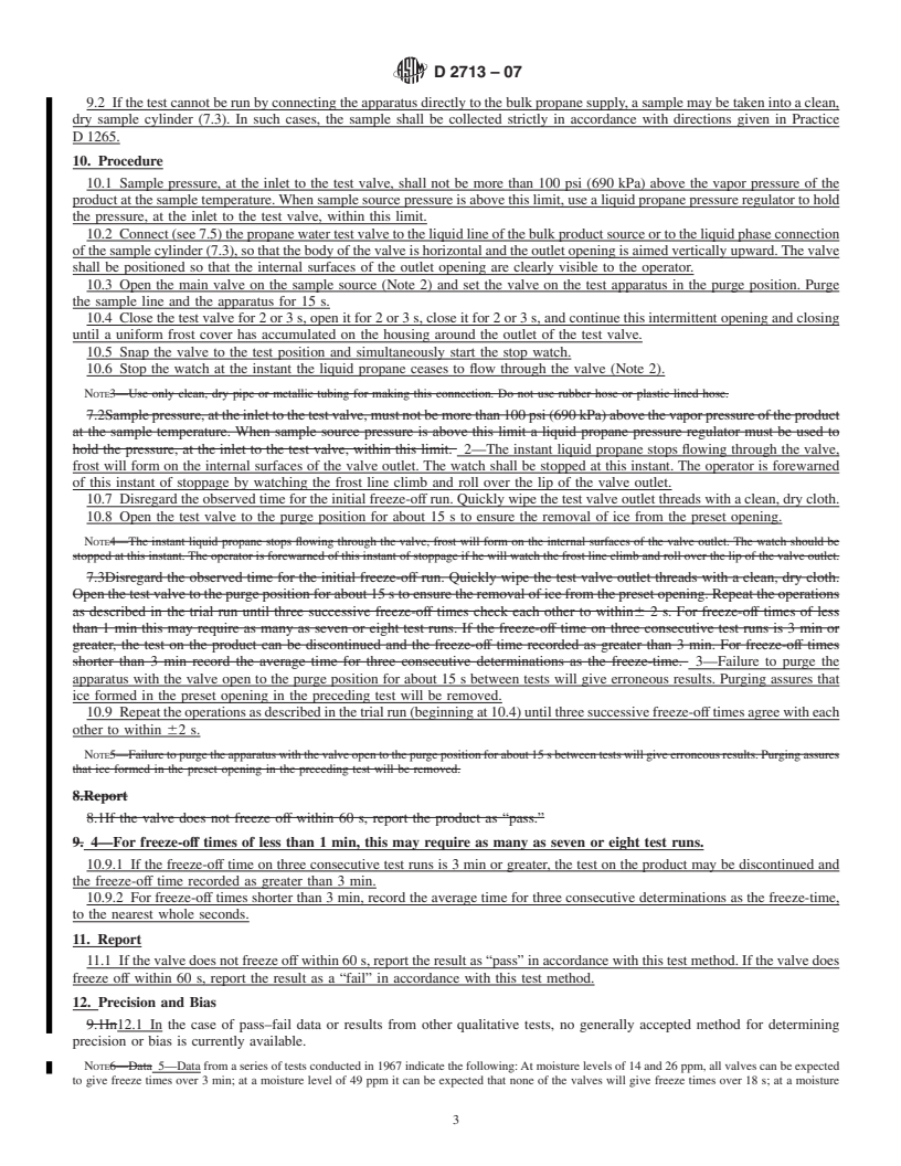 REDLINE ASTM D2713-07 - Standard Test Method for  Dryness of Propane (Valve Freeze Method)