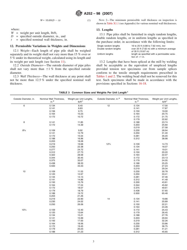 ASTM A252-98(2007) - Standard Specification for  Welded and Seamless Steel Pipe Piles