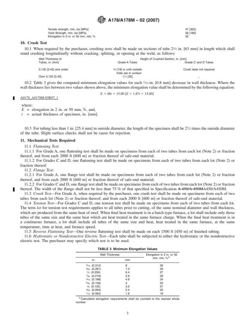 REDLINE ASTM A178/A178M-02(2007) - Standard Specification for  Electric-Resistance-Welded Carbon Steel and Carbon-Manganese Steel Boiler and Superheater Tubes