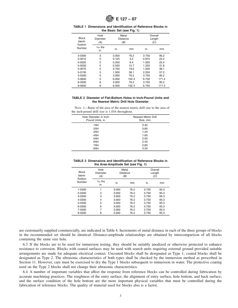 REDLINE ASTM E127-07 - Standard Practice for  Fabricating and Checking Aluminum Alloy Ultrasonic Standard Reference Blocks