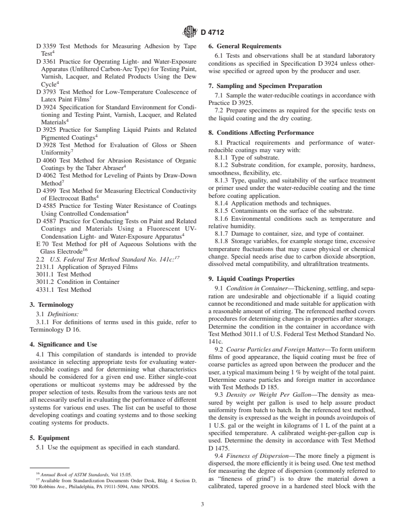 ASTM D4712-87a(2001) - Standard Guide for Testing Industrial Water-Reducible Coatings