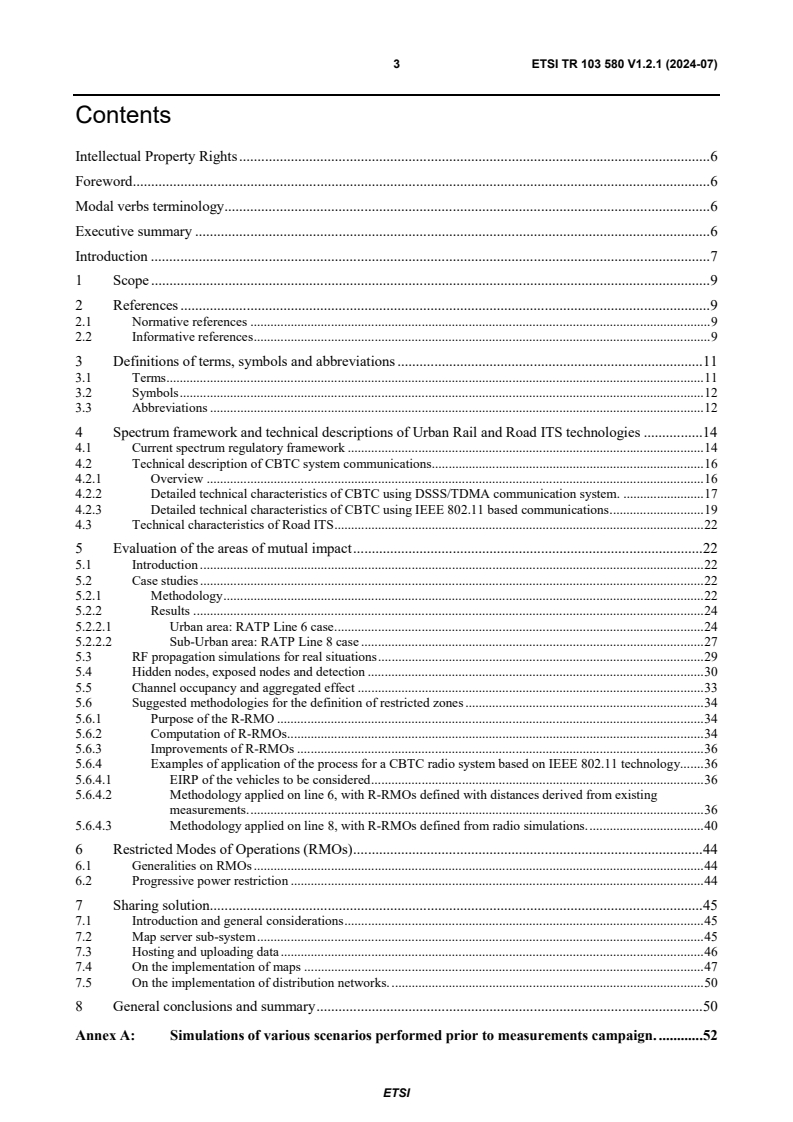 ETSI TR 103 580 V1.2.1 (2024-07) - Urban Rail ITS and Road ITS applications in the 5,9 GHz band; Investigations for the shared use of spectrum