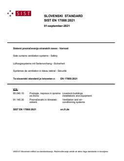 SIST EN 17088:2021 - BARVE - Page 1 preview