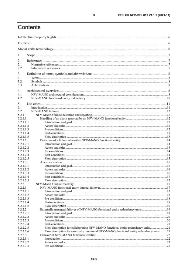 ETSI GR NFV-REL 012 V1.1.1 (2021-11) - Network Functions Virtualisation (NFV); Reliability; Report on availability and reliability under failure and overload conditions in NFV-MANO