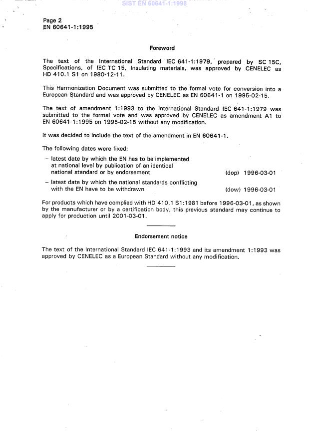 EN 60641-1:1995 EN 60641-1:1998 - Page 4 preview