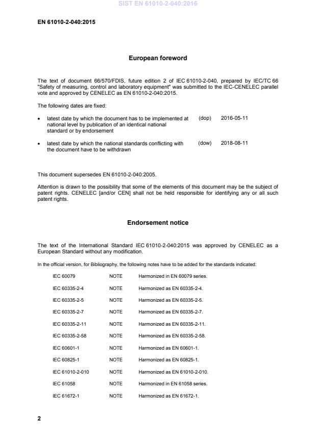 SIST EN 61010-2-040:2016 SIST EN 61010-2-040:2016 - Page 4 preview