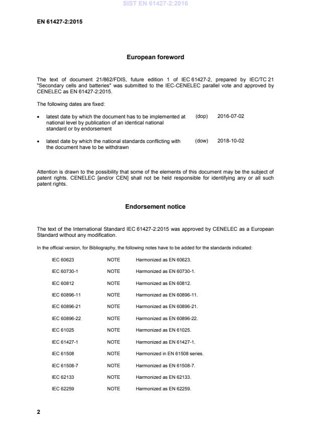 SIST EN 61427-2:2016 SIST EN 61427-2:2016 - Page 4 preview