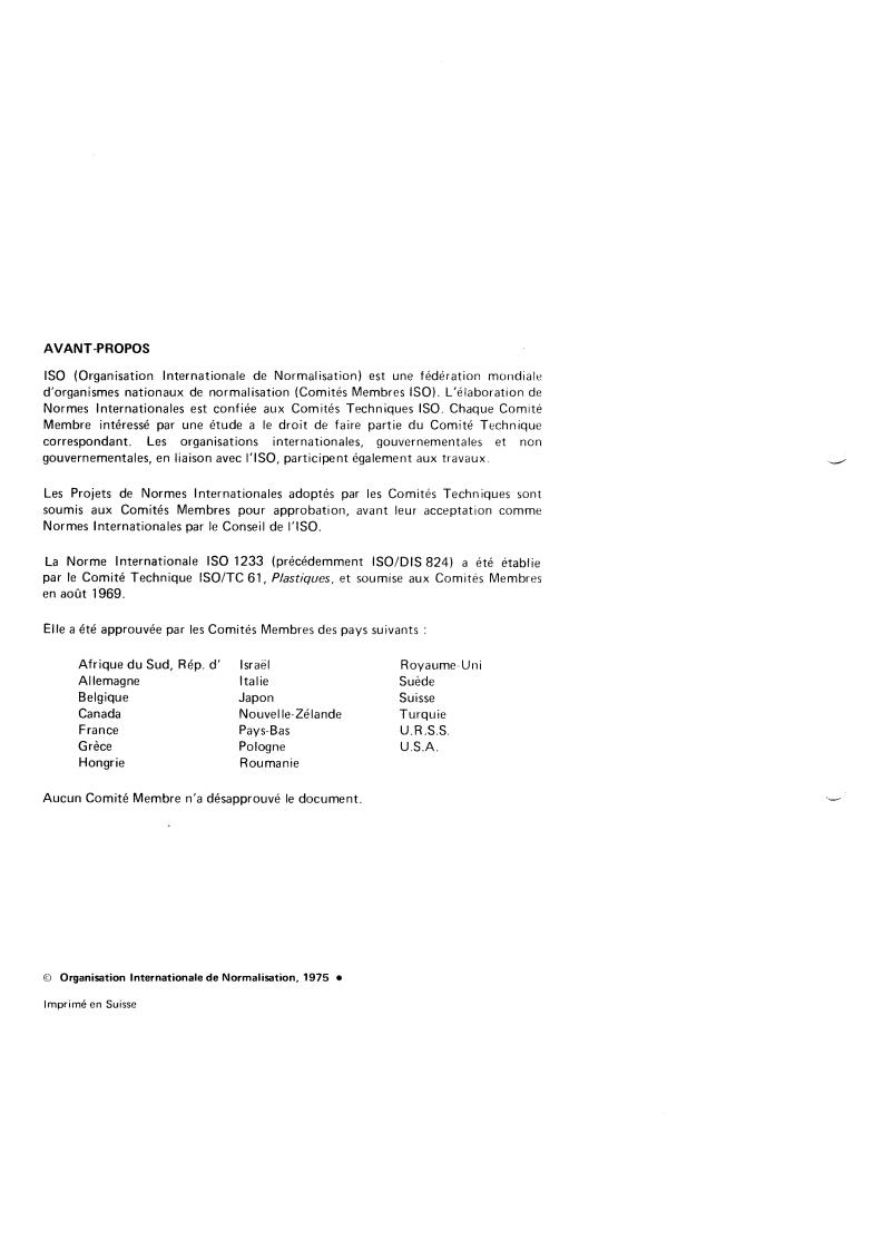 ISO 1233:1975 ISO 1233:1975 - Plastics — Determination of viscosity number of methyl methacrylate polymers and copolymers in dilute solution
Released:9/1/1975 - Page 2 preview