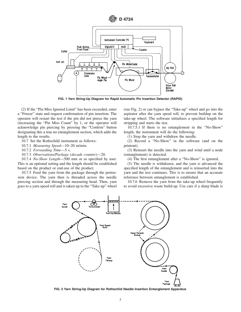 ASTM D4724-99 - Standard Test Methods for Degree of Filament Yarn Entanglement by Needle Insertion Methods