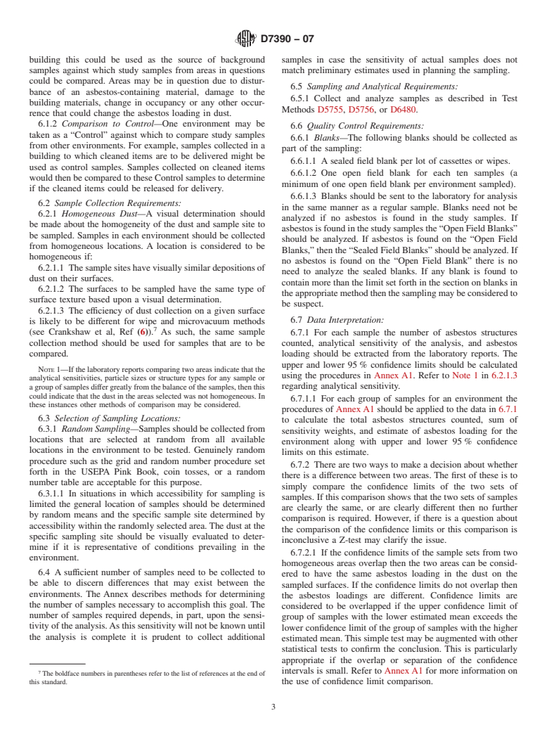 ASTM D7390-07 - Standard Guide for Evaluating Asbestos in Dust on Surfaces by Comparison Between Two Environments