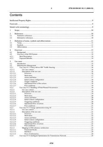 ETSI GS ENI 001 V3.1.1 (2020-12) - Experiential Networked Intelligence (ENI); ENI use cases