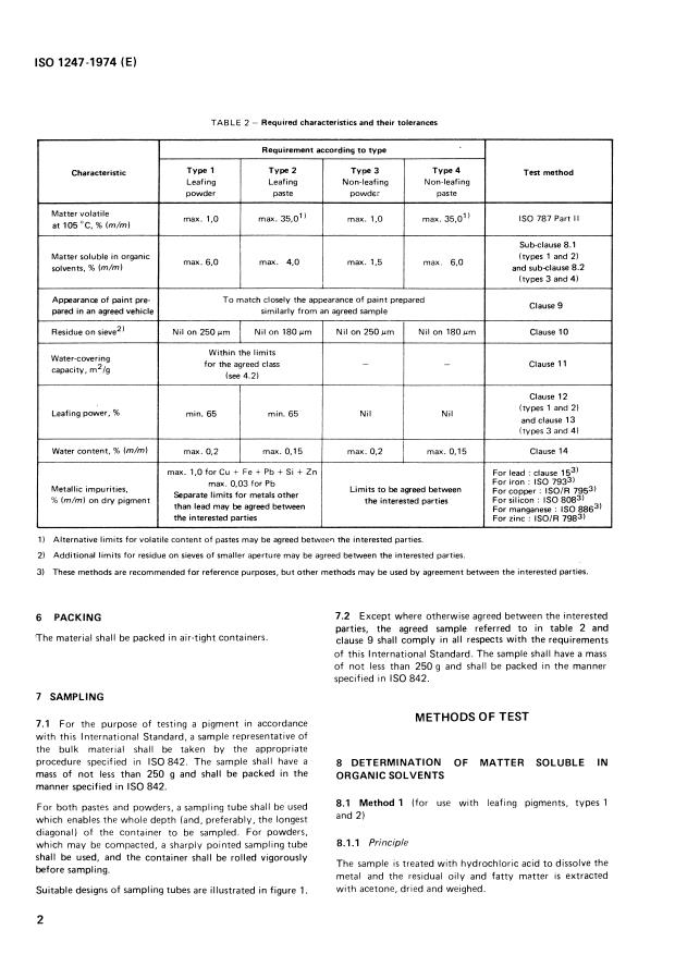 ISO 1247:1974 ISO 1247:1974 - Aluminium pigments for paints - Page 4 preview